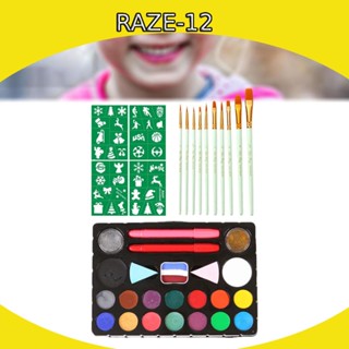 [Raze12] ชุดสีเพ้นท์หน้า พาเลตต์เครื่องสําอาง มืออาชีพ สําหรับเวทีแฟนซี ปาร์ตี้