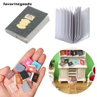 Favoritegoods หนังสือจิ๋ว สําหรับตกแต่งบ้านตุ๊กตา DIY 4 ชิ้น