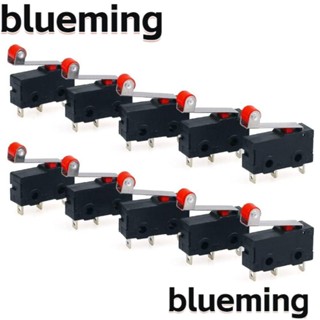 Blueming2 ไมโครสวิตช์ AC 250V KW12-3 แขนคันโยกลูกกลิ้ง 1NO 1NC 5A สีดํา 20 ชิ้น