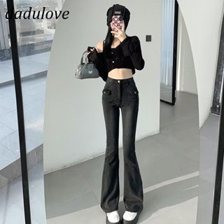 DaDulove💕 New American Ins High Street Retro Micro-flare Jeans Niche High Waist Wide Leg Pants plus Size Trousers