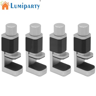 Lumiparty คลิปหนีบยึด โลหะผสมอลูมิเนียม ปรับได้ พร้อมแผ่นยาง สําหรับซ่อมแซมโทรศัพท์มือถือ 4 ชิ้น