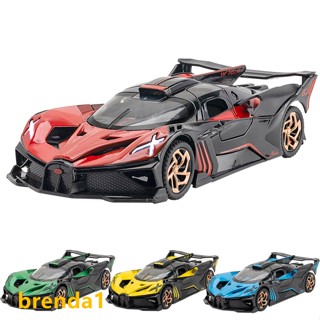 【COD】โมเดลรถยนต์ 1:32 Bugatti Bolide Diecast พร้อมไฟเสียง ของเล่นสําหรับเด็ก