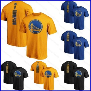 เสื้อยืดคอกลม แขนสั้น พิมพ์ลาย GP1 NBA Warriors Thompson Russell Green Fan สําหรับผู้ชาย และผู้หญิง PG1