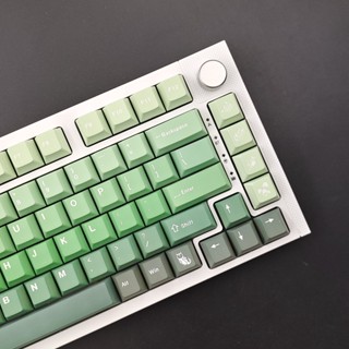 Green theme Keycap Gradient Color ปุ่มกดคีย์บอร์ด PBT 138 คีย์ สีเขียว ไล่โทนสี