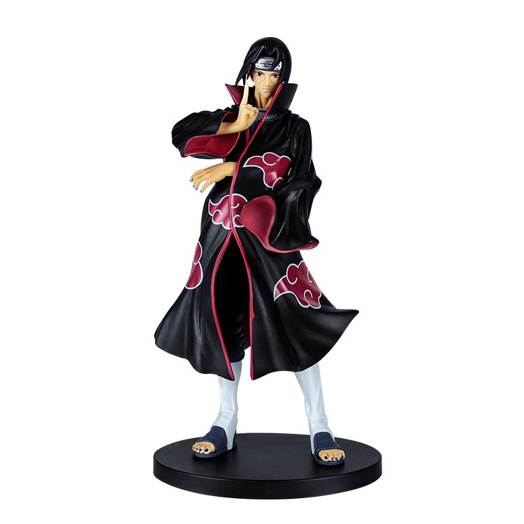 Figur NARUTO Anime Kekasih Uchiha Itachi Akatsuki Cloak Stand PVC Tokoh Aksi NARUTO Sasuke VS Itachi
