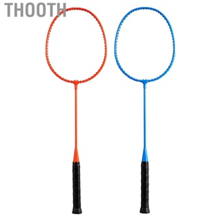 Thooth Sports Badminton Rackets  Alloy Set Lightweight Shock Absorption T Support for Beginners