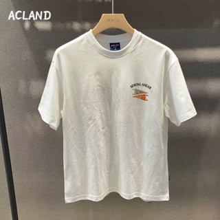 Acland เสื้อยืดผู้ชาย ผู้ชายเสื้อเชิ้ต เสื้อยืด ผ้านุ่ม ใส่สบาย ไม่หด ไม่ต้องรีด MTX2390KIU 37Z230911