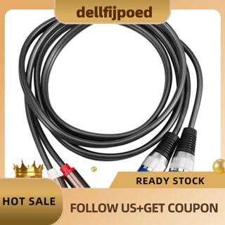 【dellfijpoed】สายเคเบิลเสียงไฮไฟ 2 Rca ตัวผู้ เป็น Xlr 3 Pin ตัวเมีย 1.5 ม.