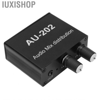 Iuxishop Mixer Stereo Distributor 2 In Out Converter Switch Box Dual Signals Mix