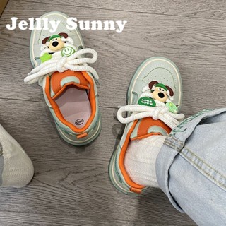  Jellly Sunny  รองเท้าผ้าใบผู้หญิง พื้นหนา ใส่สบาย สไตล์เกาหลี รองเท้าแฟชั่นผู้หญิง มีความนุ่มนวล 2023 ใหม่ FYD2390VUY 37Z230913