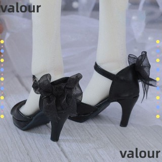 Valour รองเท้าตุ๊กตาเจ้าหญิง สีดํา ขนาด 7.0*2.9 ซม.