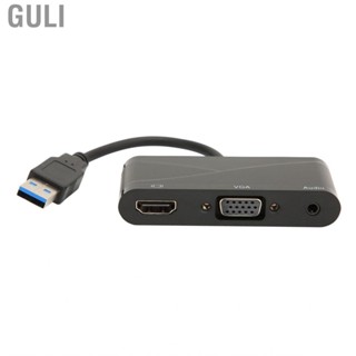 Guli USB To HD Multimedia Interface 2 In 1 1080P 60HZ 5Gbps 3.0 VGA Adapter