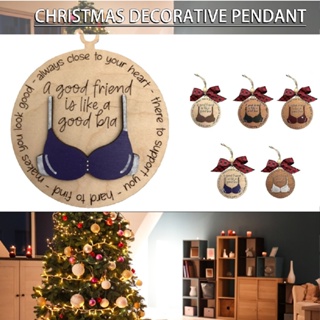 Wooden Ornaments Funny Bra Ornaments Friendship Christmas Decorations for Women