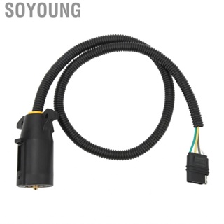 Soyoung Trailer Brake Light Control Cord High Electrical Conductivity Connector Cable 7 Way Round To 4 Flat for Motorhomes