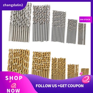 【พร้อมส่ง】ดอกสว่านเกลียว เคลือบไทเทเนียม ความเร็วสูง สําหรับเจาะรูไม้ โลหะ พลาสติก 100 ชิ้น ต่อชุด