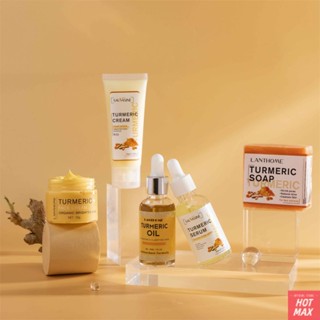 Lanthome Turmeric Facial Care Set ครีมซ่อมแซม สบู่ล้างหน้า สบู่น้ำมันหอมระเหยขมิ้น Cleanser คืนความมันวาวตามธรรมชาติ สบู่ขมิ้น Radiant Skin ครีมหน้าขมิ้น ,Beauty Frenzy