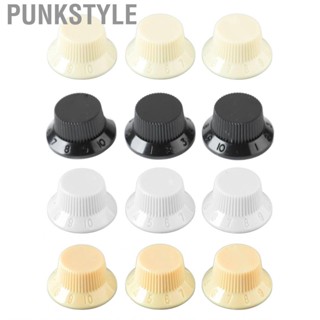 Punkstyle Guitar Control Knob  Bass Potentiometer Cover Plastic Firm Locking Easy Adjustment 3Pcs for Performance