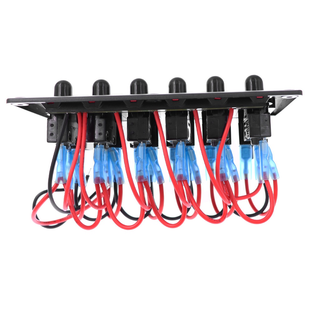 6แก๊งโยกแผงสวิตช์ที่มีไฟแสดงสถานะ นํา กันน้ําเบรกเกอร์แผงสวิตช์ 12 โวลต์ ~ 24 โวลต์สําหรับรถยนต์เรือ - รูปที่ 5