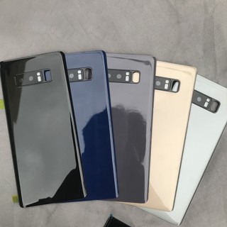 เคสแบตเตอรี่กระจกด้านหลัง พร้อมกาว และกรอบเลนส์กล้อง สําหรับ Samsung Galaxy Note 8 N950 N950F