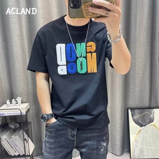 Acland เสื้อยืดผู้ชาย ผู้ชายเสื้อเชิ้ต เสื้อยืด ผ้านุ่ม ใส่สบาย ไม่หด ไม่ต้องรีด MTX2390KCA 37Z230915