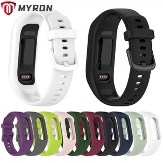 Myron สายนาฬิกาข้อมือซิลิโคน หัวเข็มขัดโลหะ แบบเปลี่ยน สําหรับ Vivosmart 5