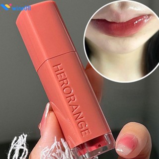 Herorange Shuiyang Mirror Light Long Lasting Cloud Mirror Lip Glaze ไม่ใช่เรื่องง่ายที่จะจางหาย Stained Cup ลิปสติกสีขาวไม่ง่ายที่จะลดสี ใช้งานง่ายสำหรับนักเรียน wine011