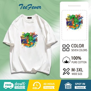 TeeFever🤡มาใหม่ ลายเยอะ🔥แขนสั้นแฟชั่น เนื้อผ้าดี🤗ุขภาพดีและฝ้ายเเท้🤩7สี M-3XL