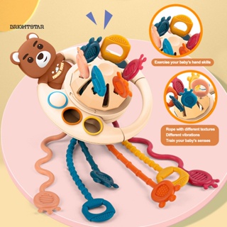 Brightstar ของเล่นเสริมพัฒนาการเด็ก สําหรับทารก ของเล่นดึง ที่มีสีสัน สําหรับทารก เพิ่มการสัมผัส การพัฒนาการทางสายตา น้อยลง