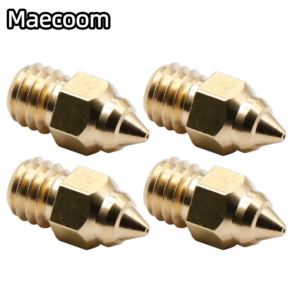 Maecoom 5/10pcs 3D Printer Brass Copper Nozzle TTS Pointed Nozzle 1.75/0.4mm Hotend Print Head For C