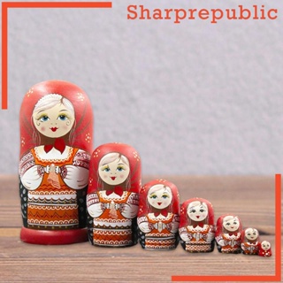 [Sharprepublic] ตุ๊กตารัสเซีย แฮนด์เมด ของเล่นเสริมการศึกษา สําหรับเด็ก 7 ชิ้น