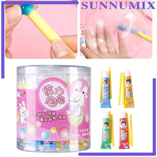 [Sunnimix] ของเล่นเป่าฟองสบู่ เทปสองด้าน หลากสีสัน สําหรับเด็ก