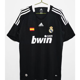 เสื้อเชิ้ต ลาย Real Madrid Away สไตล์วินเทจ คุณภาพสูง AAA 2008-09