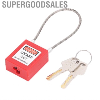 Supergoodsales Lockout Tagout Lock Stainless Steel Cable Safe Padlock With 2 Keys