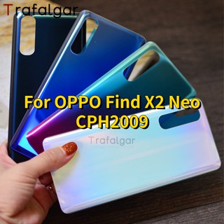 ฝาครอบแบตเตอรี่ กระจกใส พร้อมเลนส์กล้อง แบบเปลี่ยน สําหรับ OPPO Find X2 Neo CPH2009