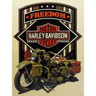 ป้ายโลหะดีบุก ลาย Harley-Davidson สไตล์วินเทจ ขนาด 12x8 นิ้ว สําหรับตกแต่งผนังบาร์ ร้านอาหาร