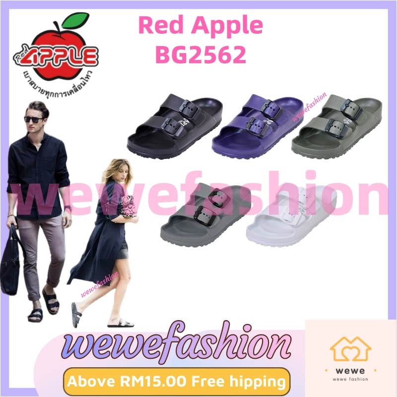 RED APPLE Double Strip BG2562 รองเท้า 泰国 防滑双带拖鞋 2562