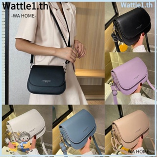 Wttle กระเป๋าสะพายไหล่ หนัง PU สีพื้น แฟชั่นสําหรับสตรี