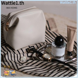 Wttle กระเป๋าเครื่องสําอาง กระเป๋าเดินทาง หนัง PU ใส่ลิปสติก สําหรับผู้หญิง