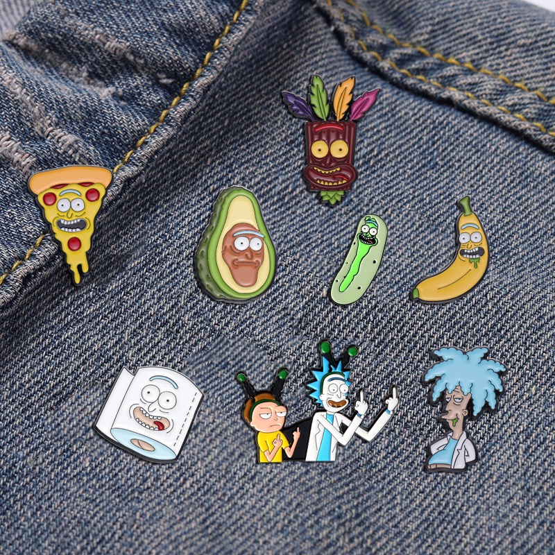 เข็มกลัด รูปการ์ตูนอนิเมะ แตงกวา กล้วย อะโวคาโด พิซซ่า เครื่องประดับ ของขวัญ สํา