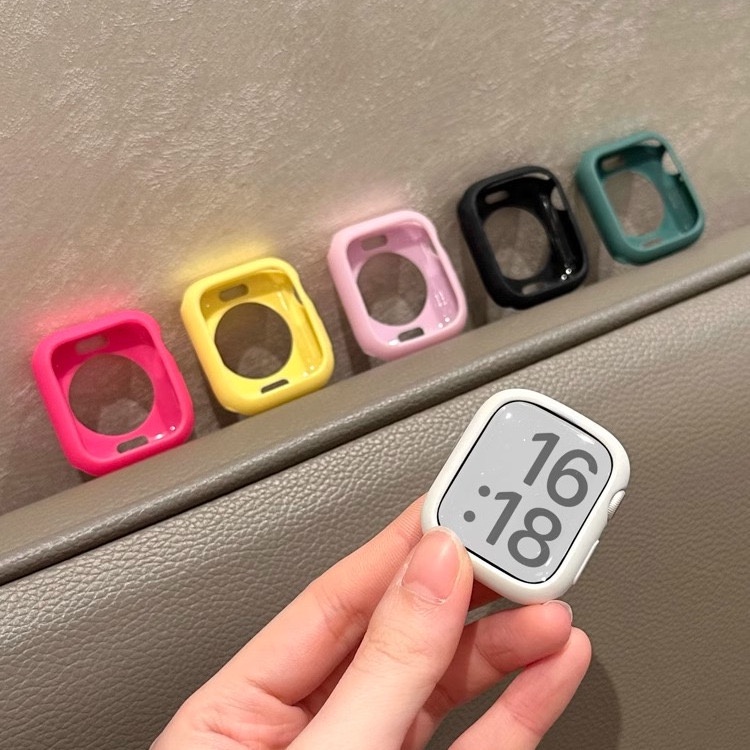 Candy TPU สําหรับ apple watch series 11 10 46/42 มม.9 8 7 6 SE 5 ฝาครอบสีสันสดใสสําหรับ iWatch Ultra 2 49 มม.41 45 40 44 มม.กรอบบาง