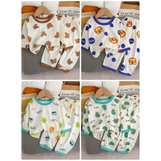 👚👚ชุดนอนเด็กแขนยาวขายาว ใส่ได้ทั้งชายทั้งหญิง ลายน่ารักๆ👚👚