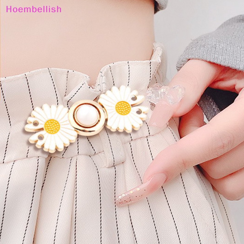 Hoe> กระดุมโลหะ ปรับได้ สําหรับรัดเอวกางเกงยีน กระโปรง เสื้อผ้า