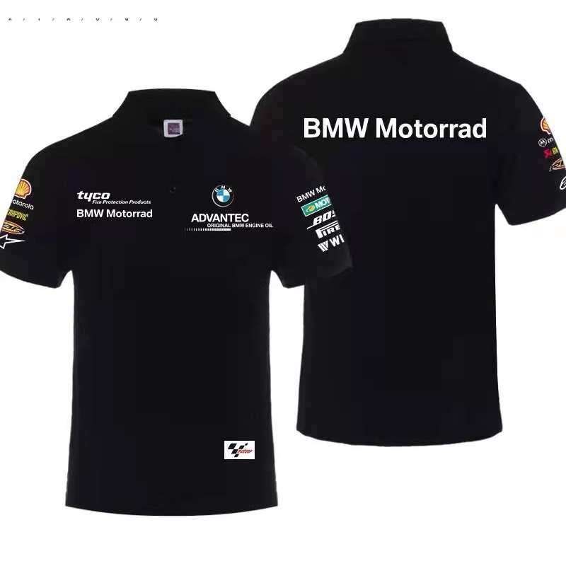 เสื้อโปโลแขนสั้นลําลอง คอปก แบบแห้งเร็ว ลาย BMW MOTOGP แฟชั่นฤดูร้อน สําหรับผู้ชาย และผู้หญิง 2023