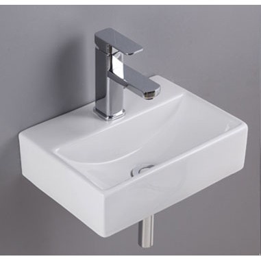 อ่างล้างหน้าเซรามิกทรงสี่เหลี่ยมแบบแขวน25*36*10(Hanging basin )