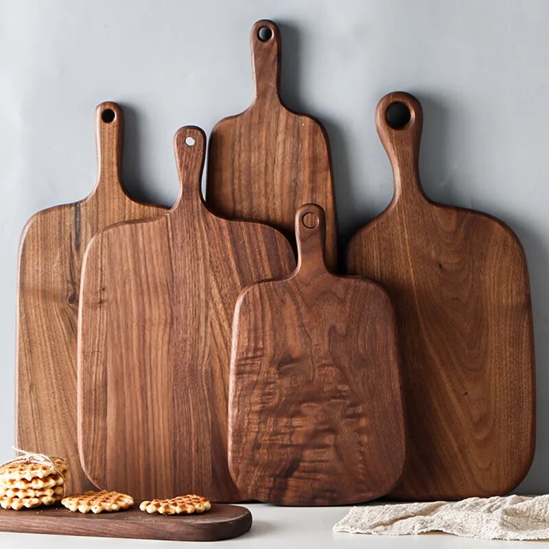 Quality Kitchen Wooden Chopping Blocks Beech Walnut Cutting Board Pizza Bread Fruit Sushi Tray Hanga