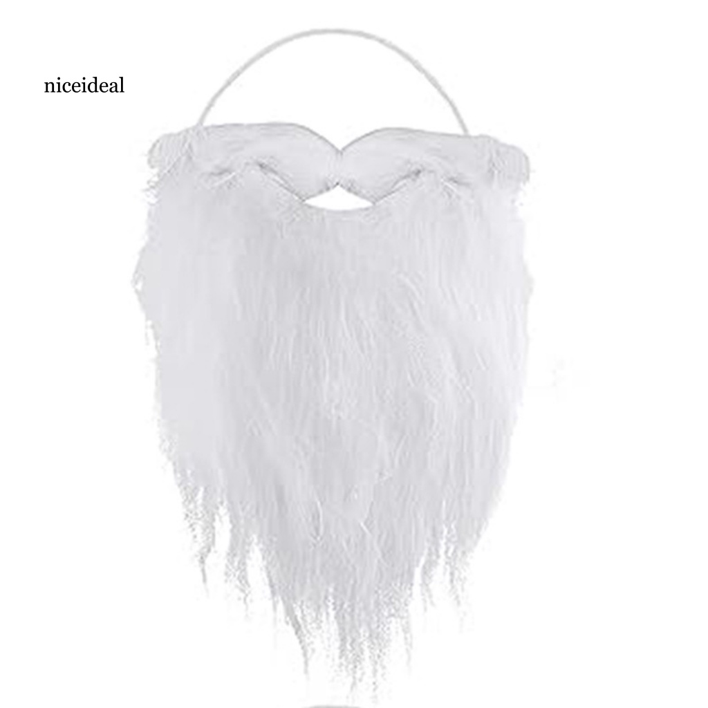 Niceideal หนวดเคราซานตาคลอส ซานตาคลอส นิ่ม สีขาว สําหรับผู้ใหญ่ เด็ก