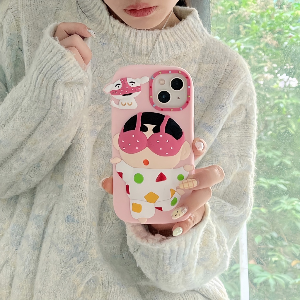 ใหม่ เคสโทรศัพท์มือถือ ซิลิโคนนิ่ม กันกระแทก ลายการ์ตูนชินจัง สําหรับ 15PRO max 15PRO 1514 14PRO max 13 12PRO max 13pro max 11