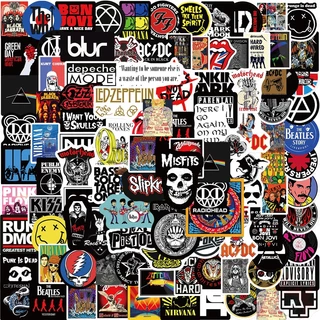 100Pcs/Set ❉ Mixed Rock Band . Rock'n'Roll Art Series 02 Stickers ❉ Waterproof DIY Fashion Decals Doodle Stickers