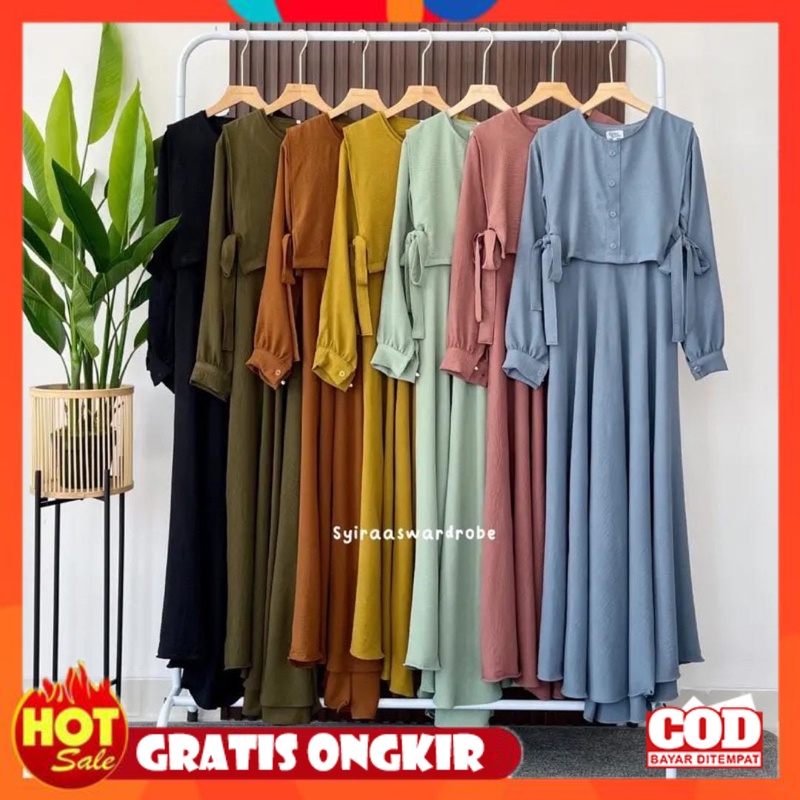 ผ้าอิ่มดีแบบหนา / ZAHRA VEST MAXY DRESS CRINGKEL AIRFLOW