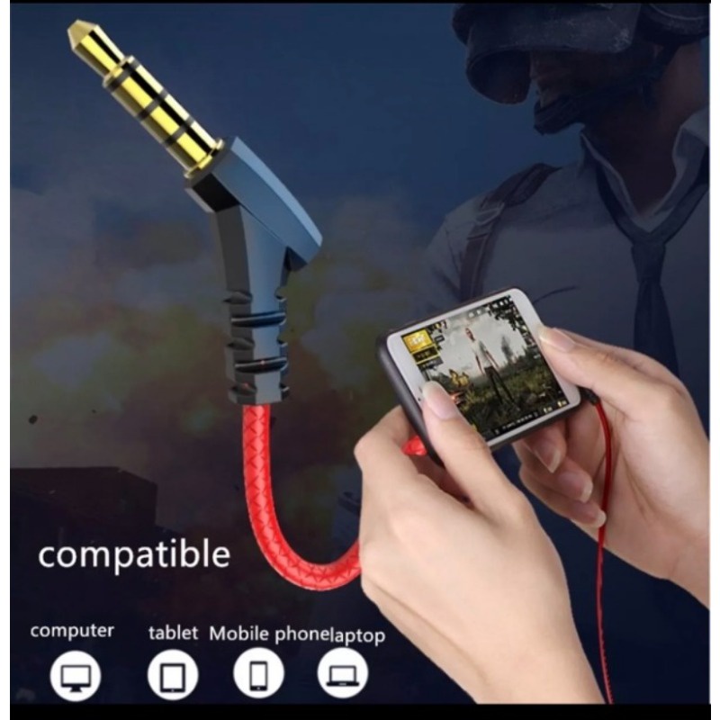 G10 หูฟังเกมสเตอริโอ Game Earphone หูฟังสำหรับเล่นเกม ใช้ได้ทั้งมือถือ และคอม หูฟังเกมเมอร์แบบมีสาย